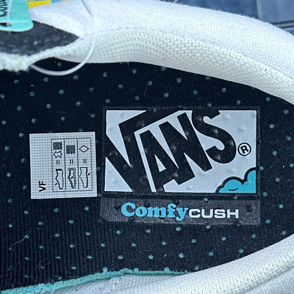Vans Old Skool ComfyCush Black White‎ Checkered Stripe Mens 6.5 Womens 8.0